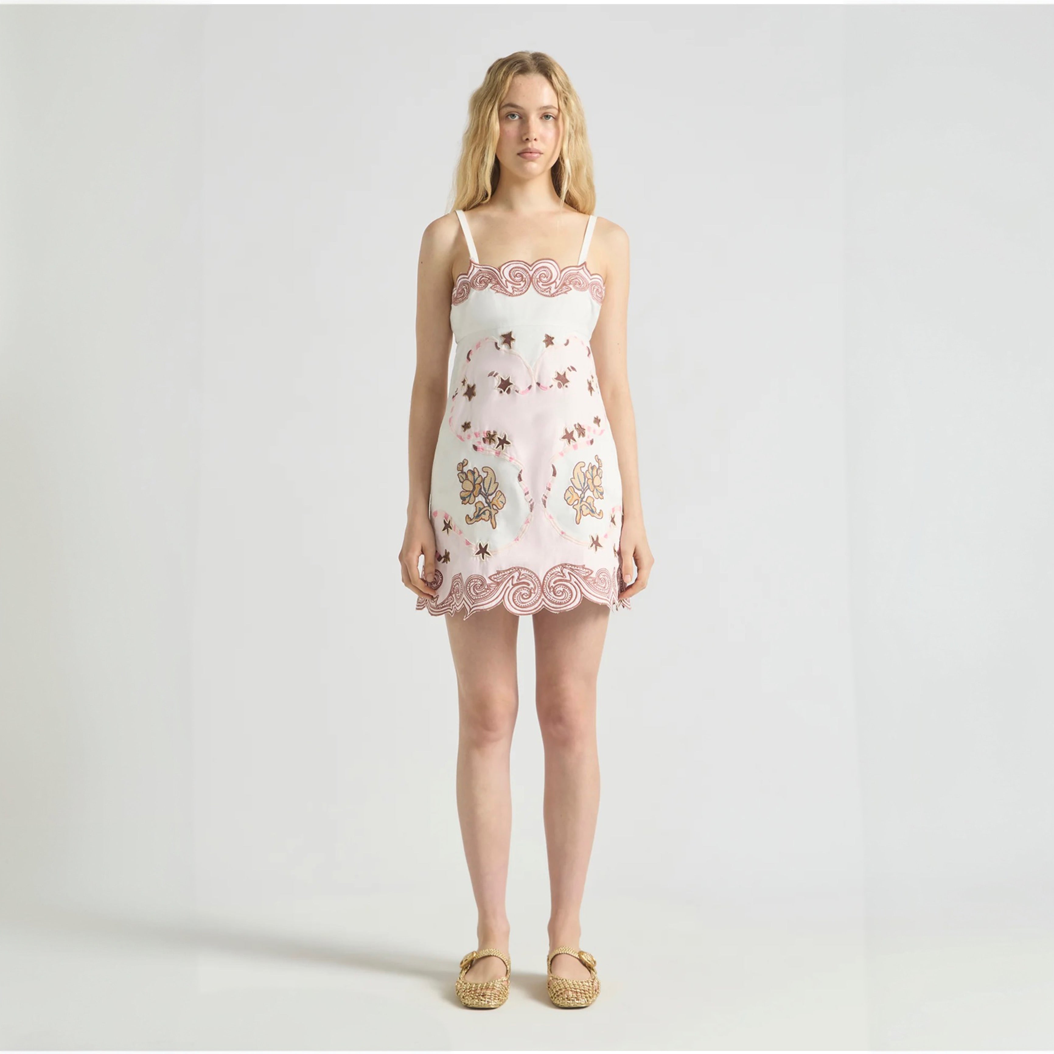 Antipodean Take It Easy Mini Dress - Rosewater