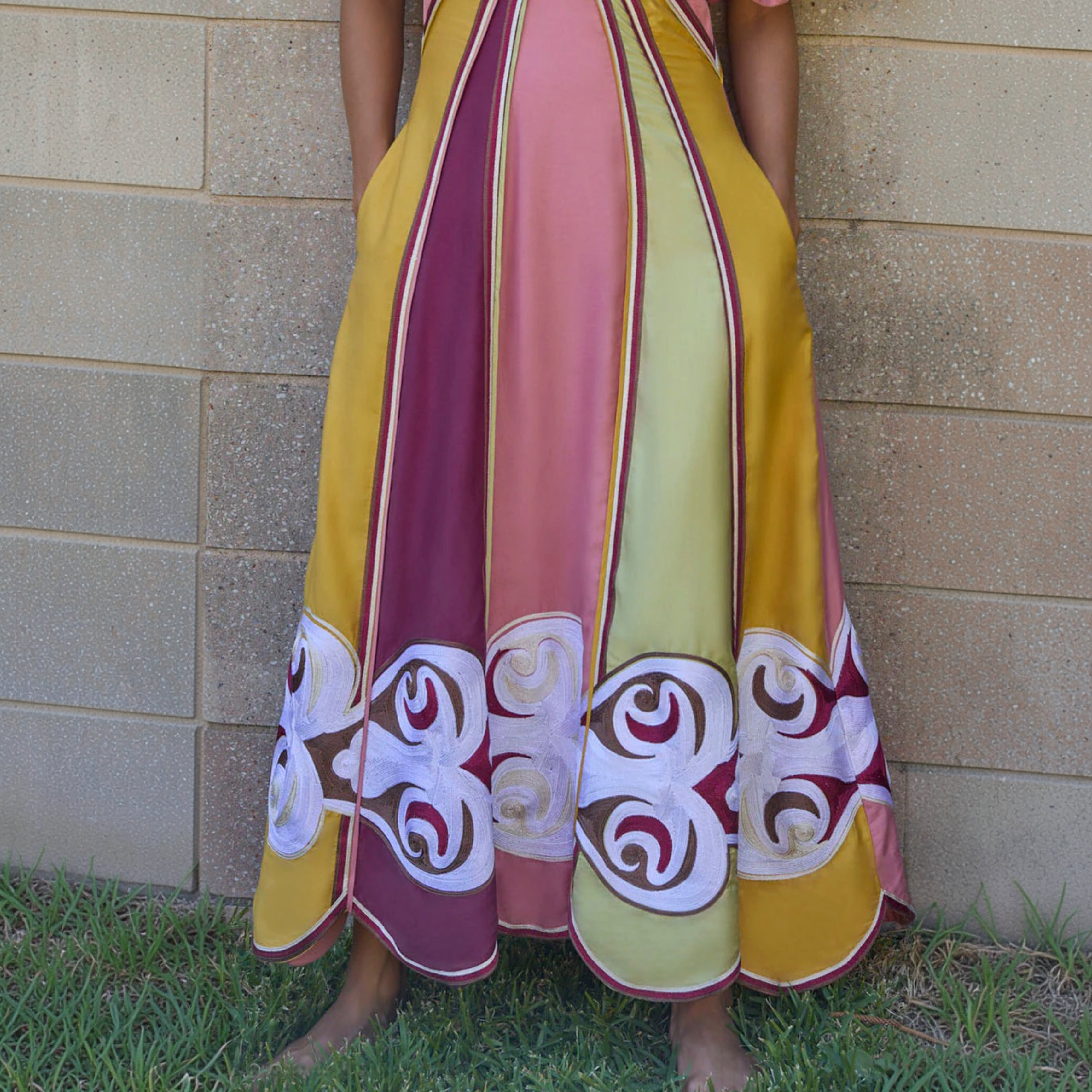 Antipodean - Twin Rivers Curve Panel Maxi Dress
