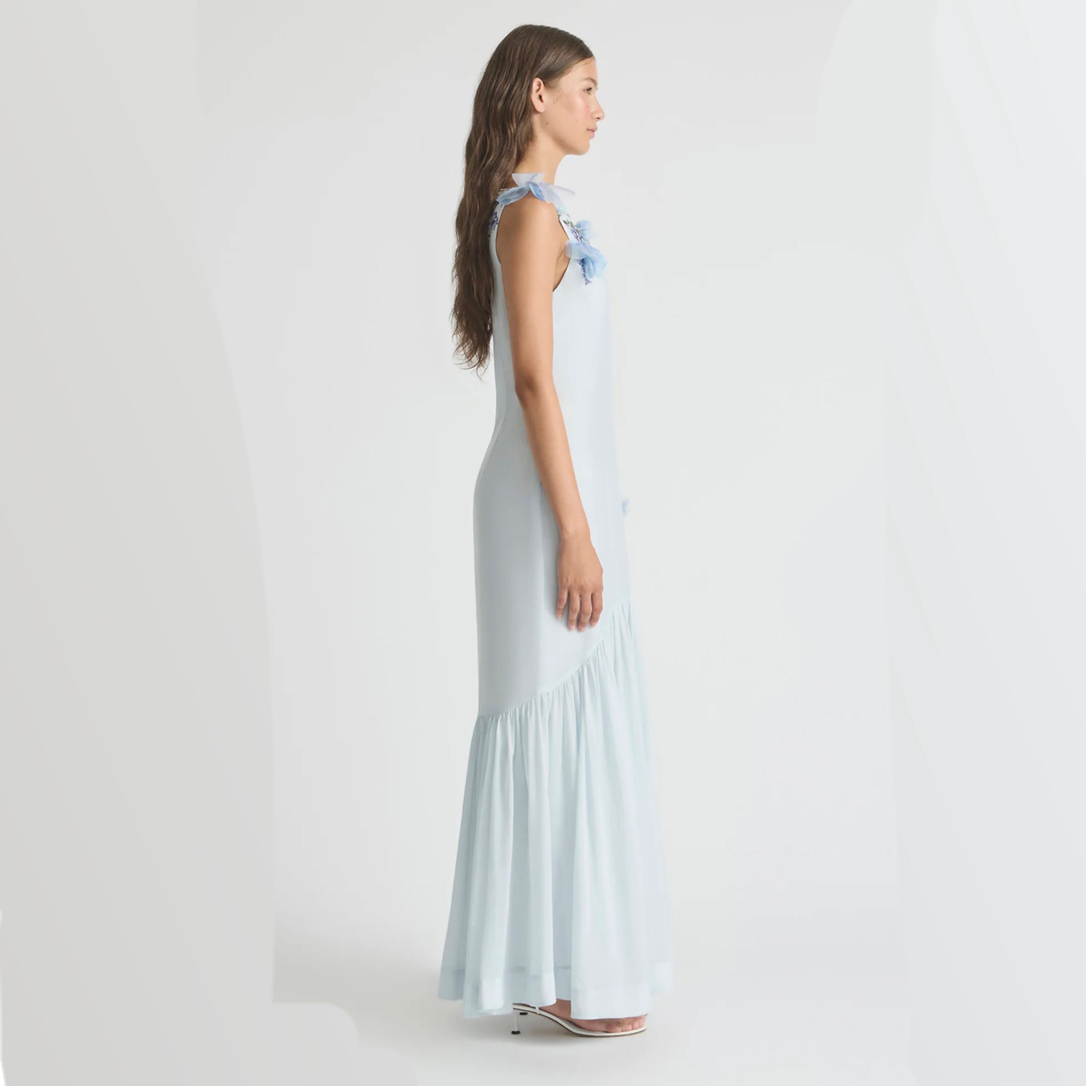 Antipodean Bisous Open Back Boat Neck Dress – Sapphire