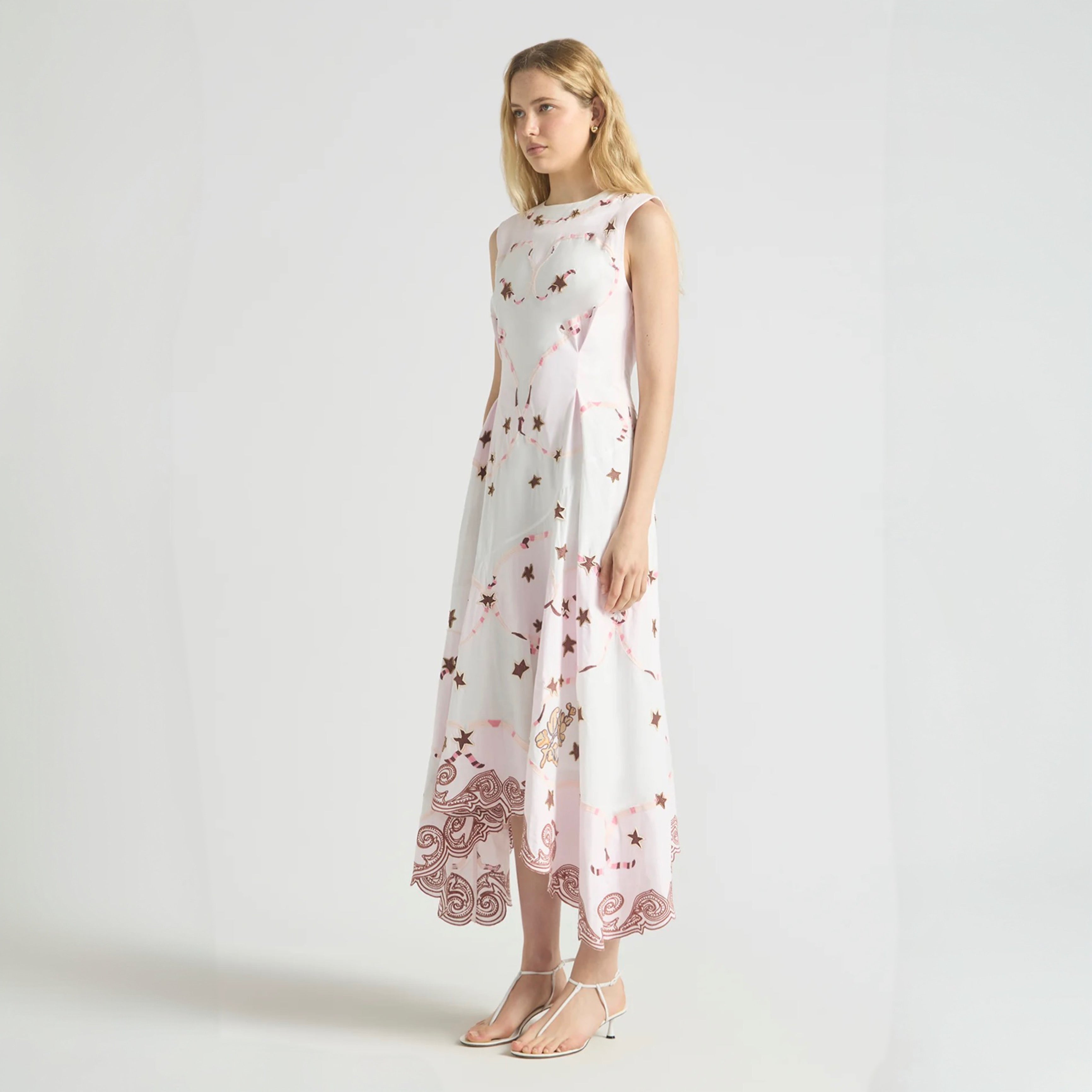 Antipodean Take It Easy Handkerchief Hem Dress - Rosewater