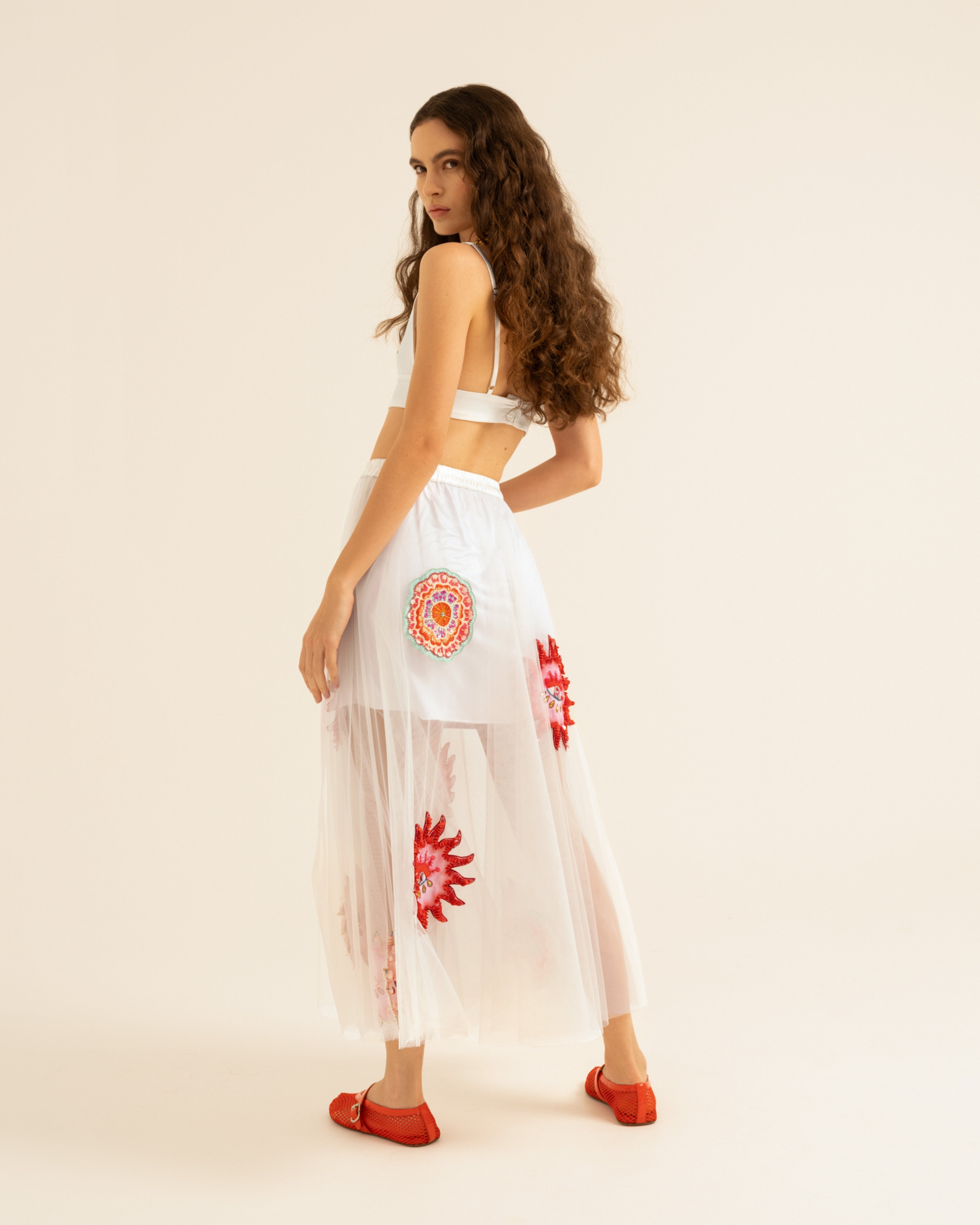 Mirage White Tulle Skirt
