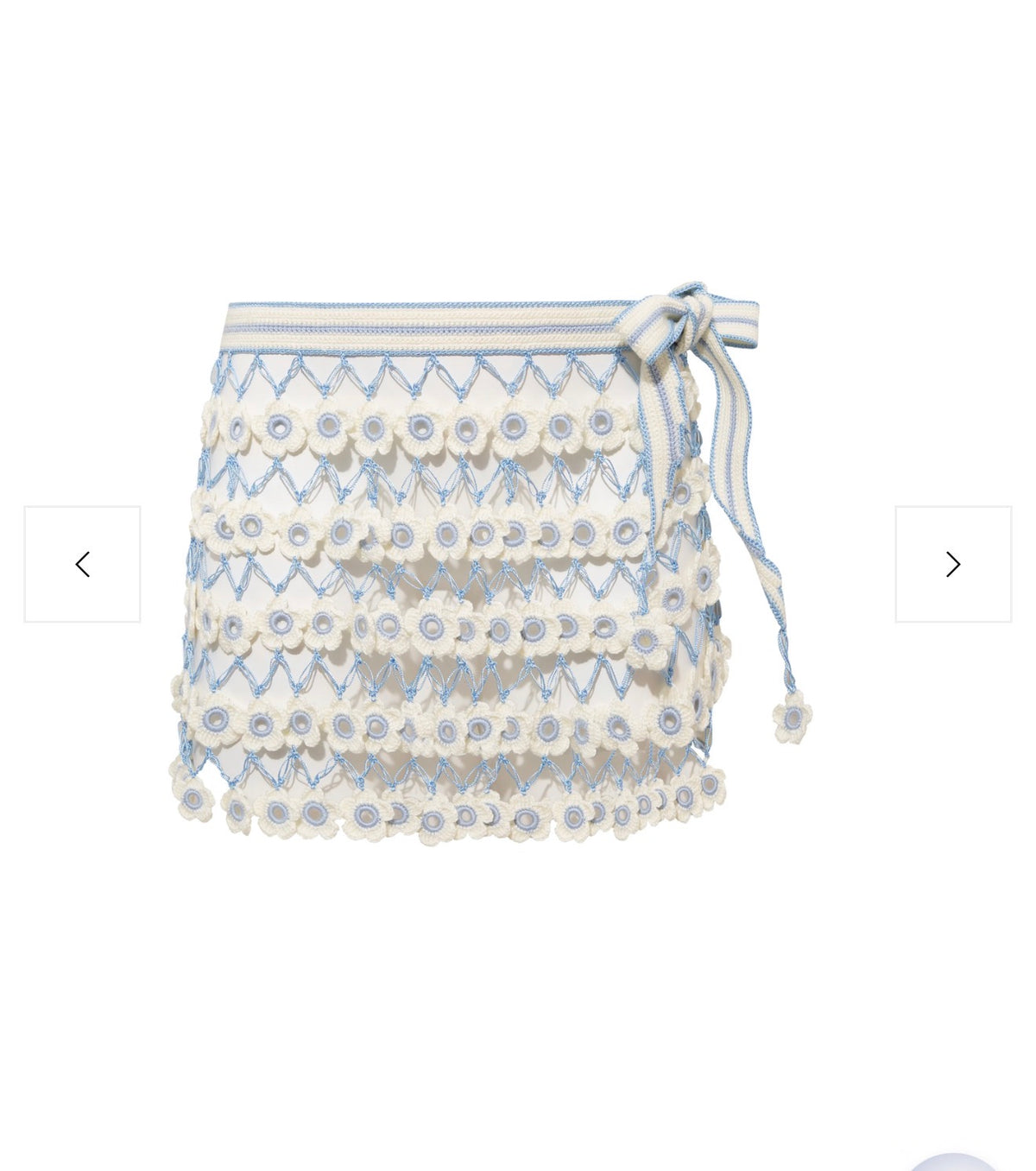 My Beachy Side Fleur Hand-Crocheted Skirt | Baby Blue