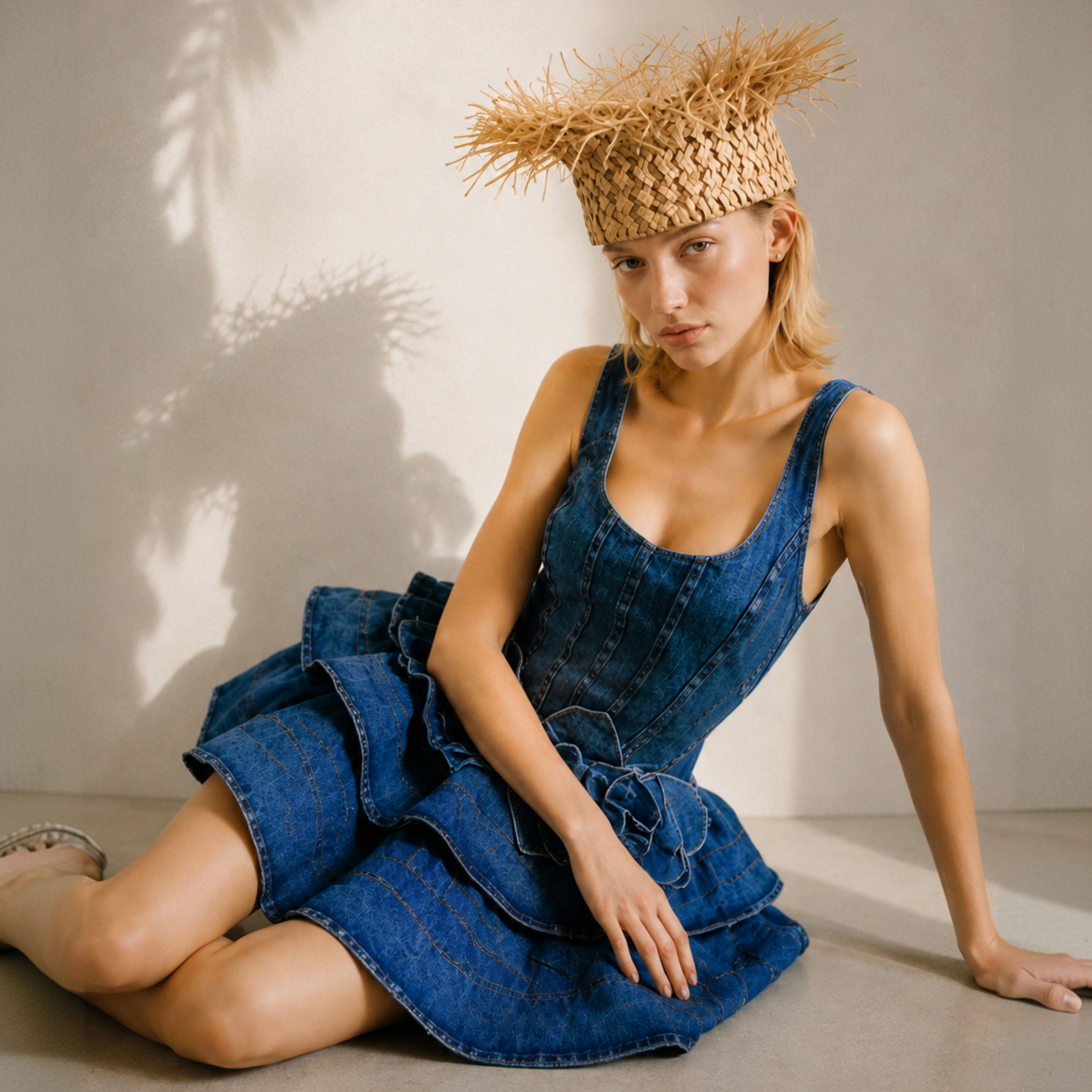 AKNVAS - The Devyn Saxe dress - Denim