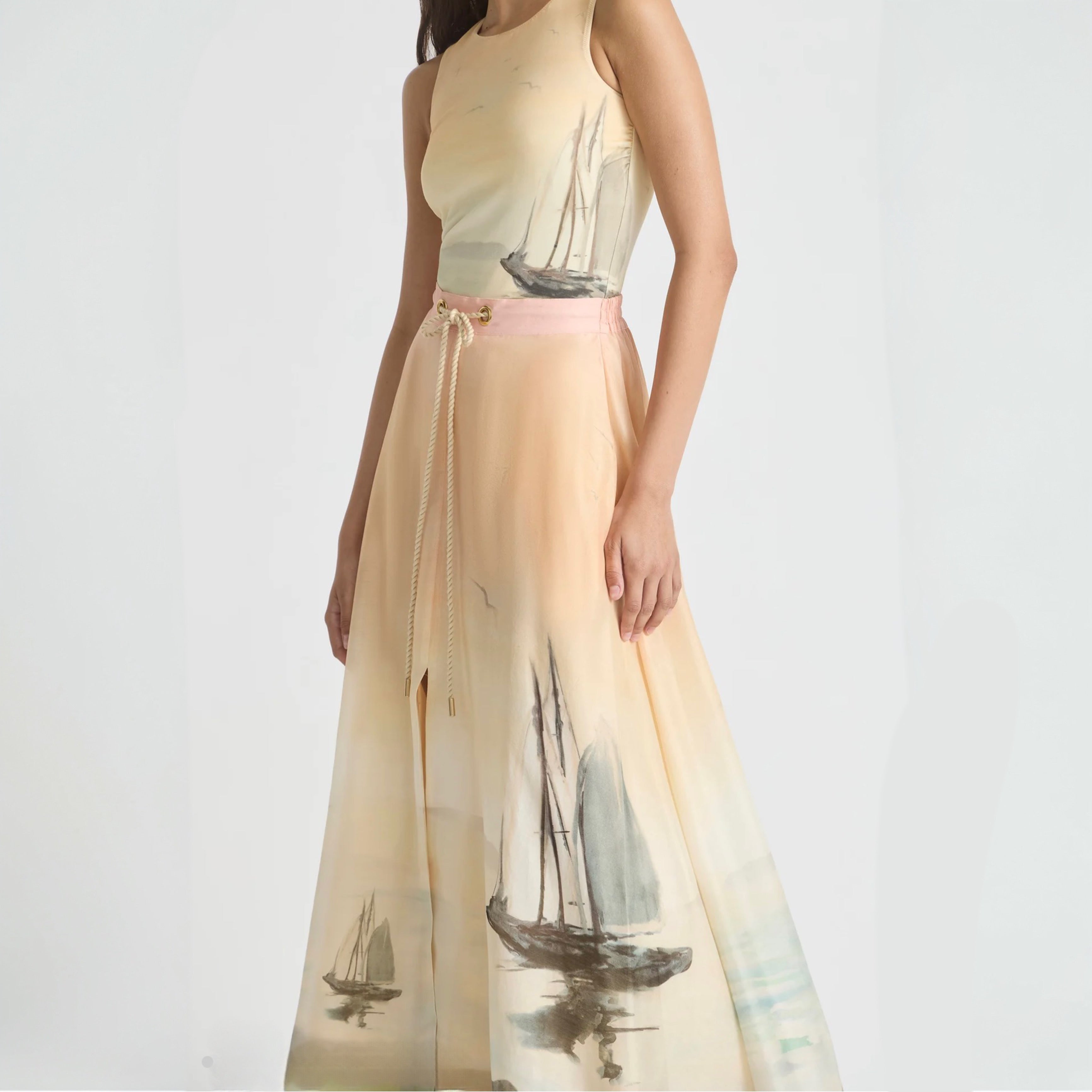 Antipodean Deep Water Parachute Maxi Skirt – Sunset