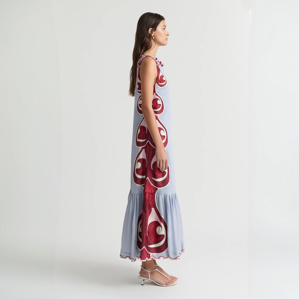 Antipodean - Twin Rivers Boat Neck Maxi Dress - Sea Glass