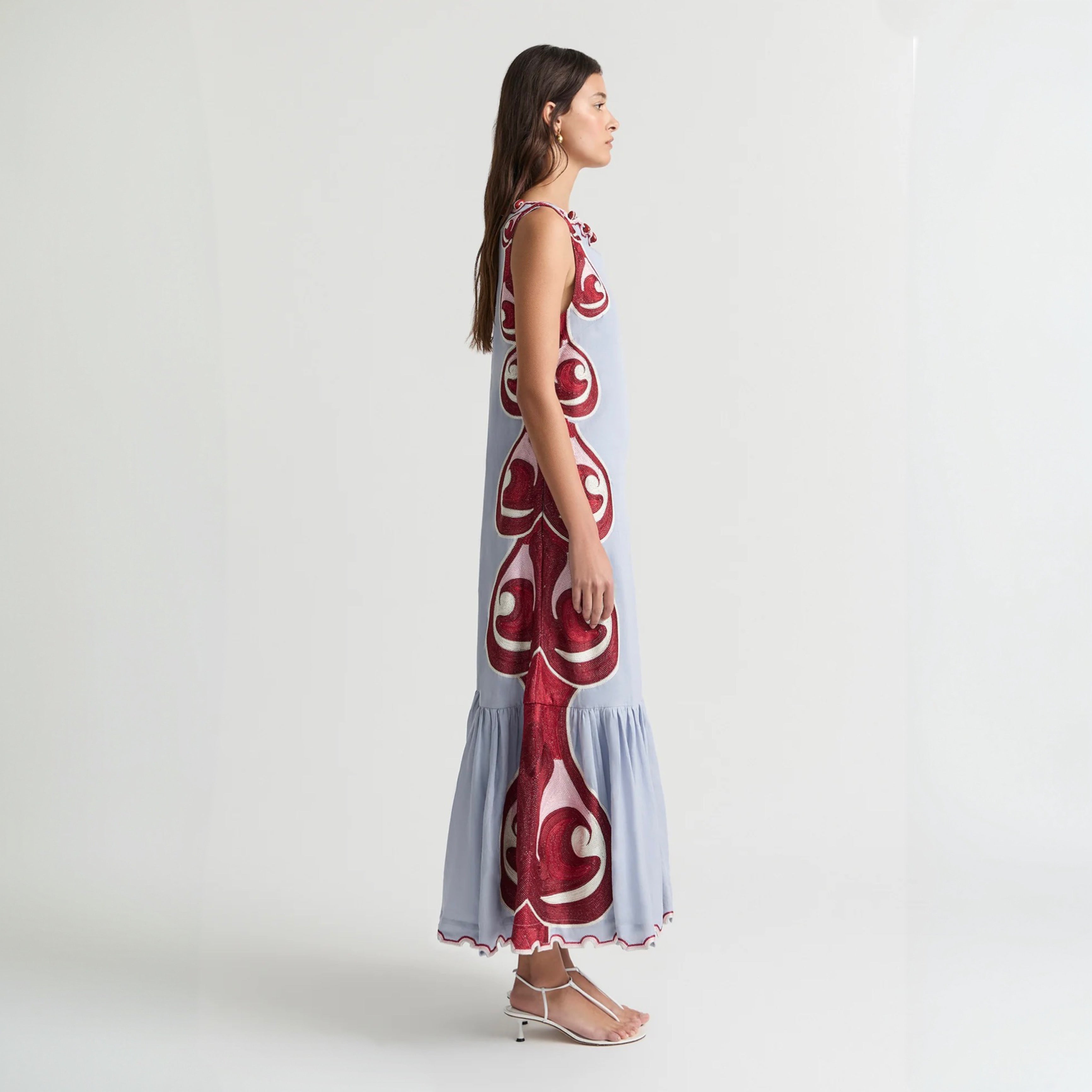 Antipodean - Twin Rivers Boat Neck Maxi Dress - Sea Glass