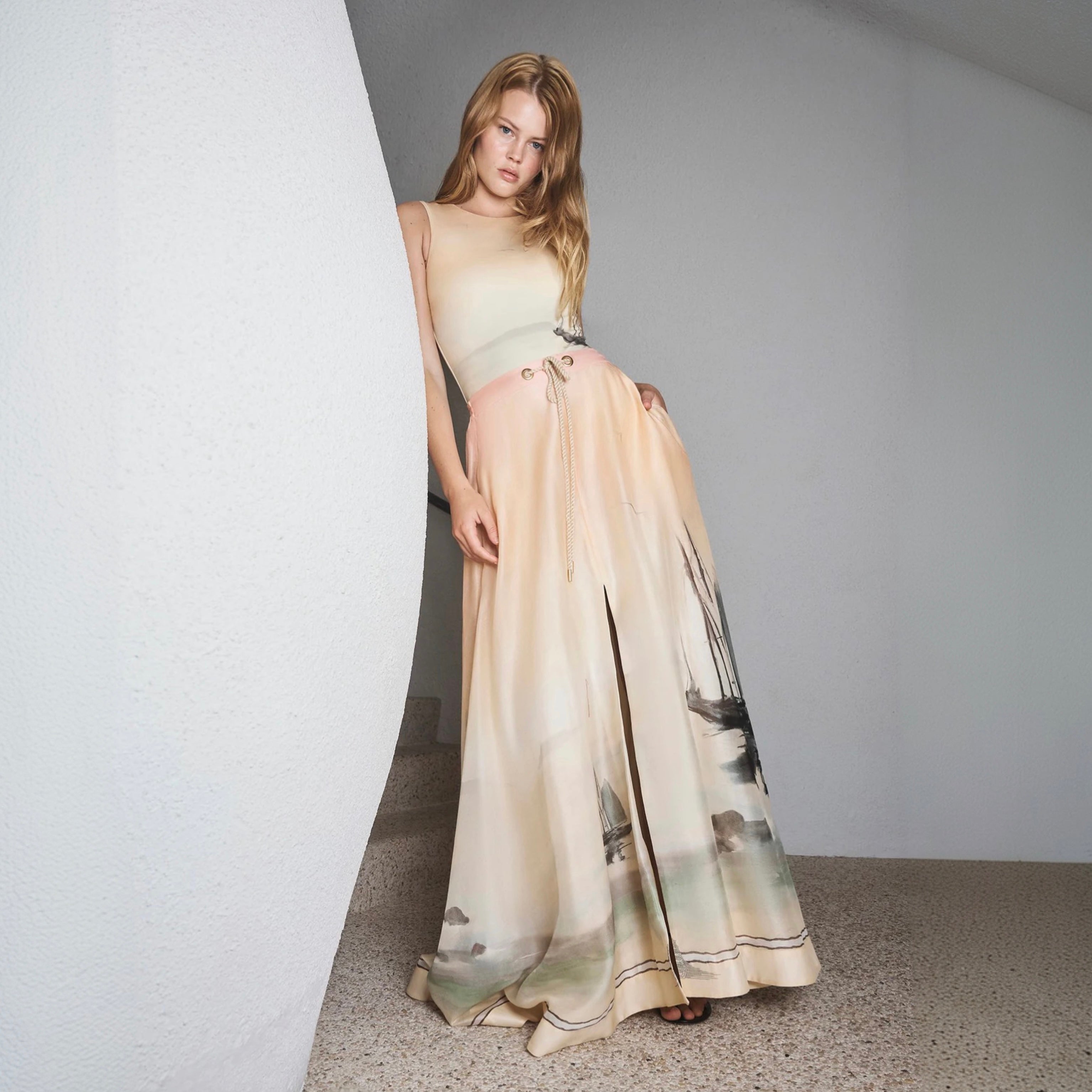Antipodean Deep Water Parachute Maxi Skirt – Sunset