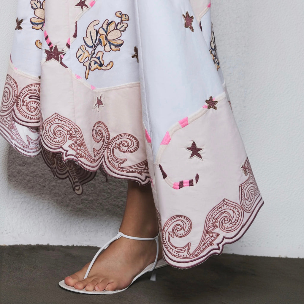 Antipodean Take It Easy Handkerchief Hem Dress - Rosewater