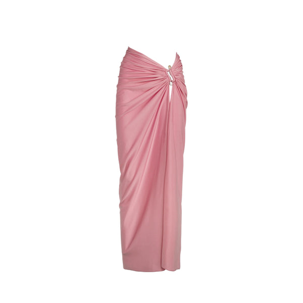 ISABEL BEACHWEAR BAMBOO MIDI RING SKIRT PINK