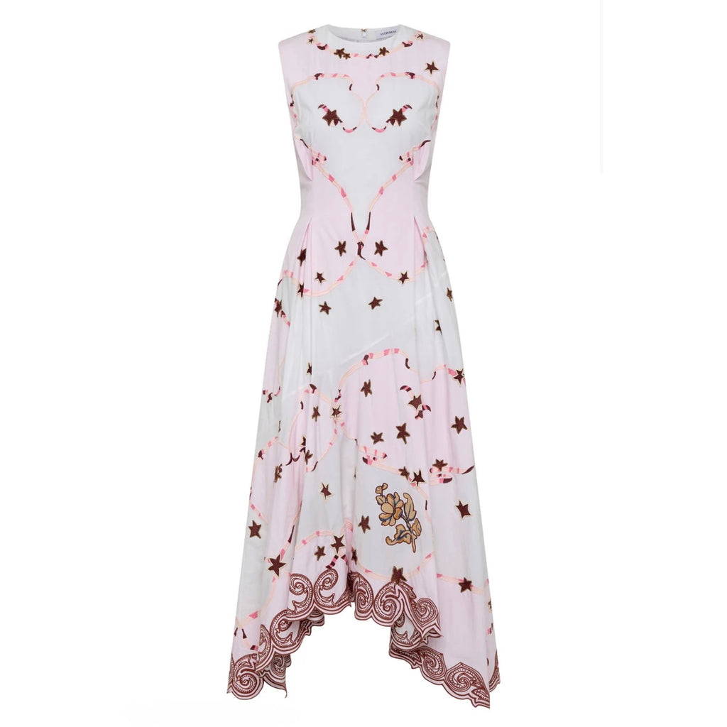 Antipodean Take It Easy Handkerchief Hem Dress - Rosewater