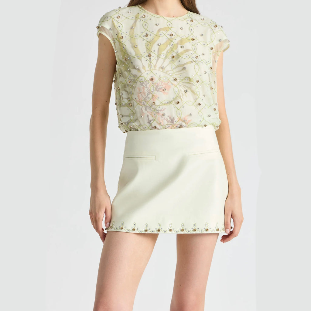 Antipodean Free Fall Cap Sleeve Tank Top - Porcelain