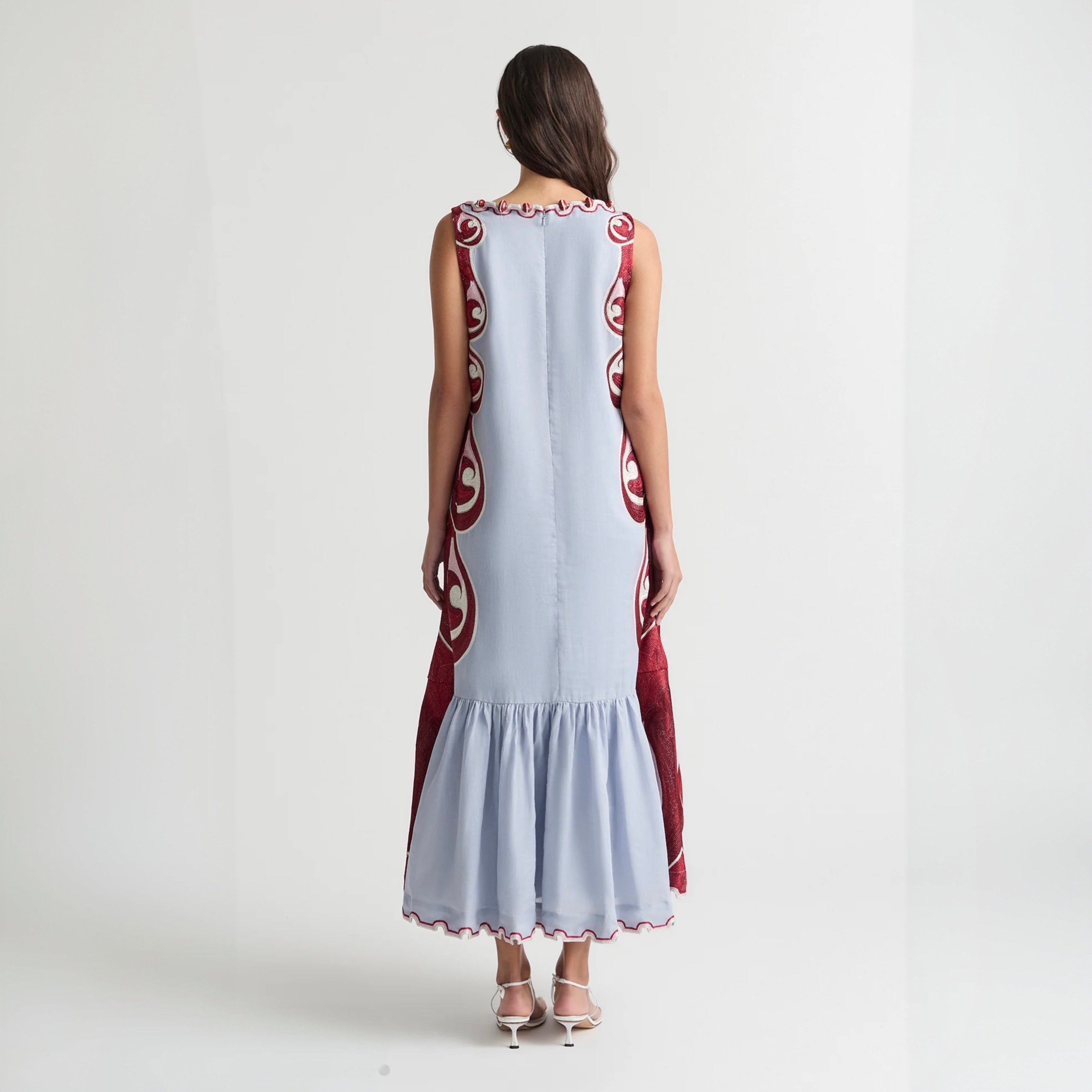 Antipodean - Twin Rivers Boat Neck Maxi Dress - Sea Glass