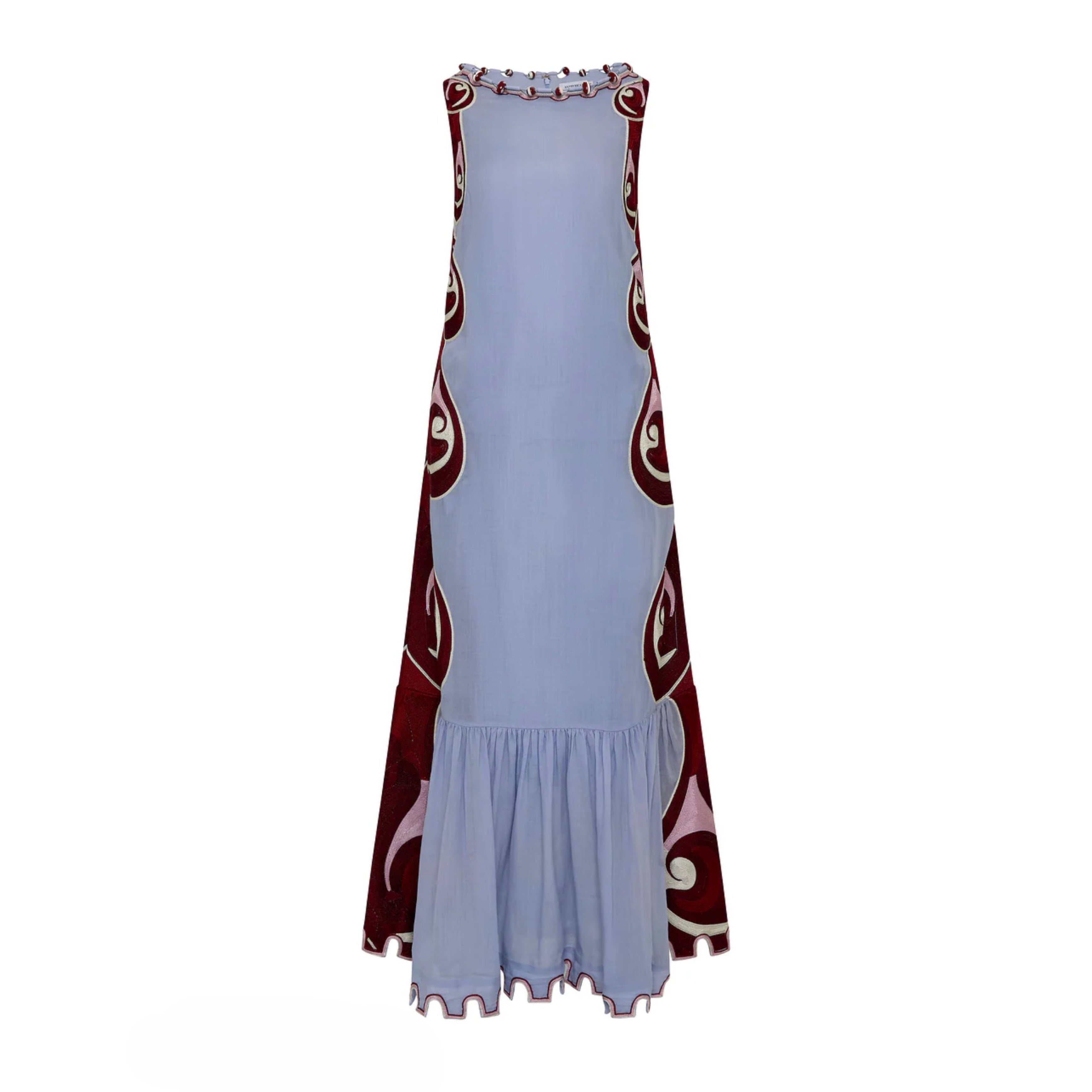 Antipodean - Twin Rivers Boat Neck Maxi Dress - Sea Glass