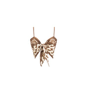 ISABEL BEACHWEAR TOP LINO PALM BROWN- IVORY