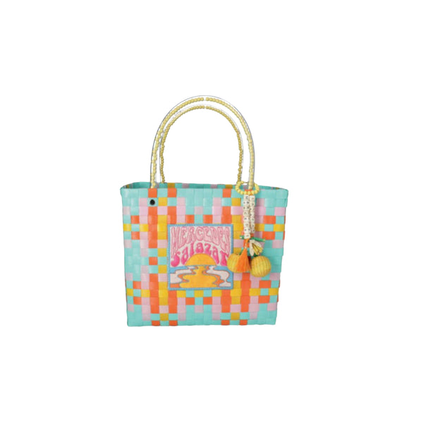 MERCEDES SALAZAR Take me to the Moon Handbag Mini In Aqua