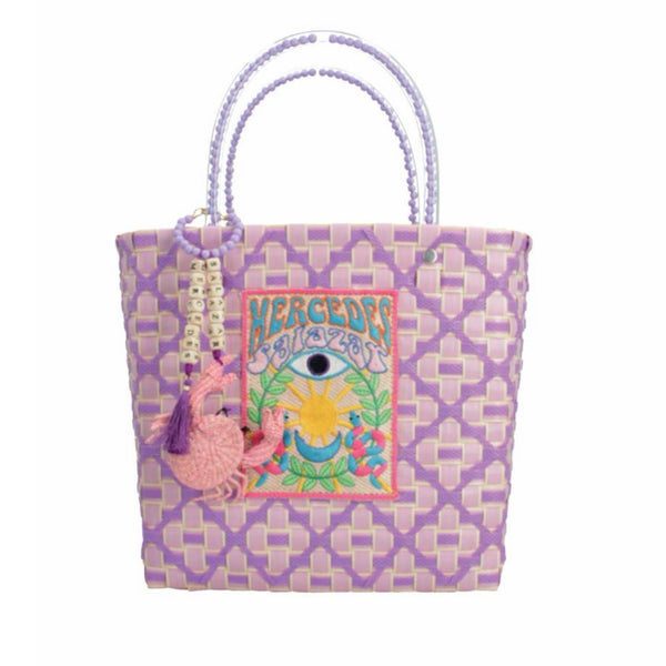 MERCEDES SALAZAR I See You Handbag Medium In Aqua