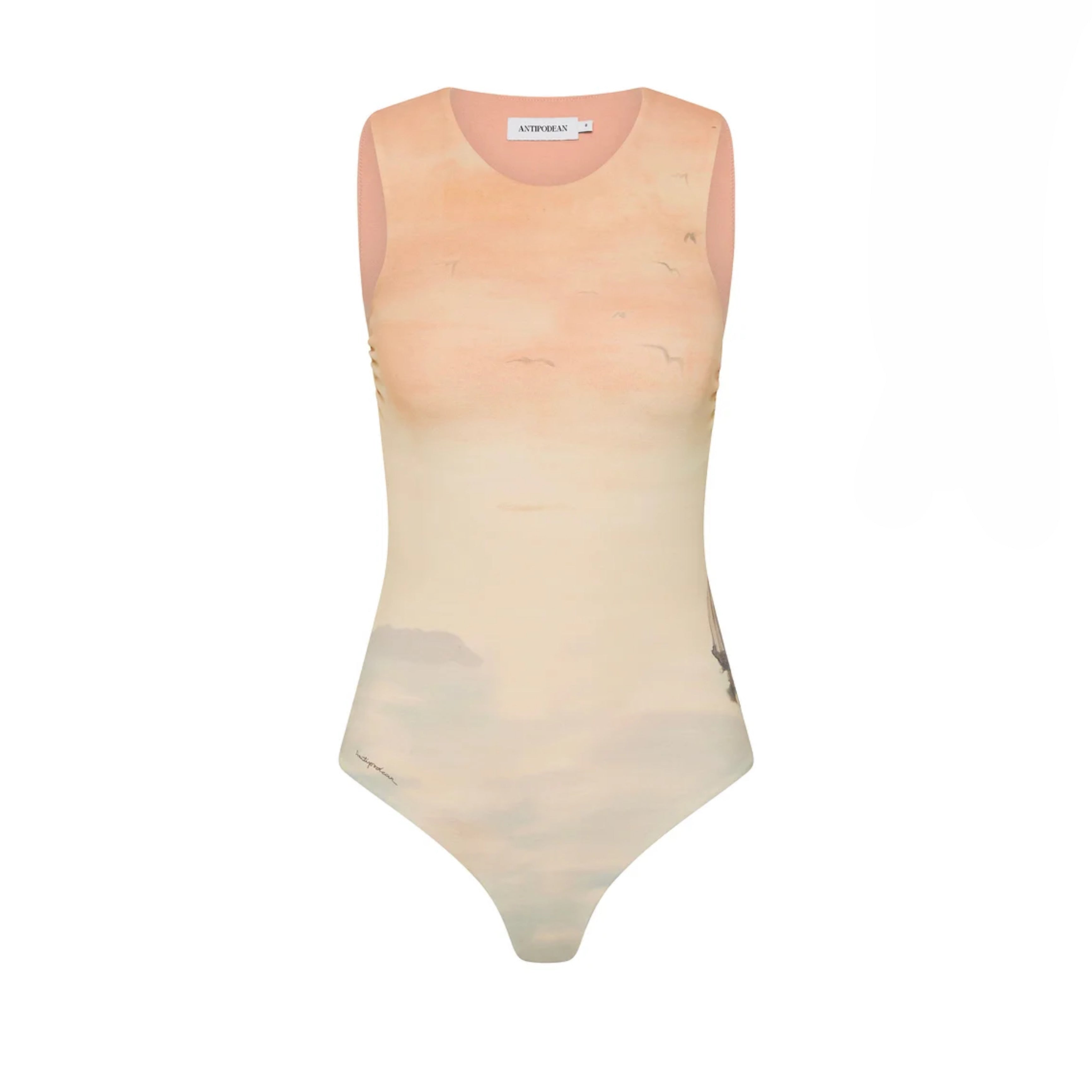Antipodean Deep Water Round Neck Bodysuit – Sunset Print