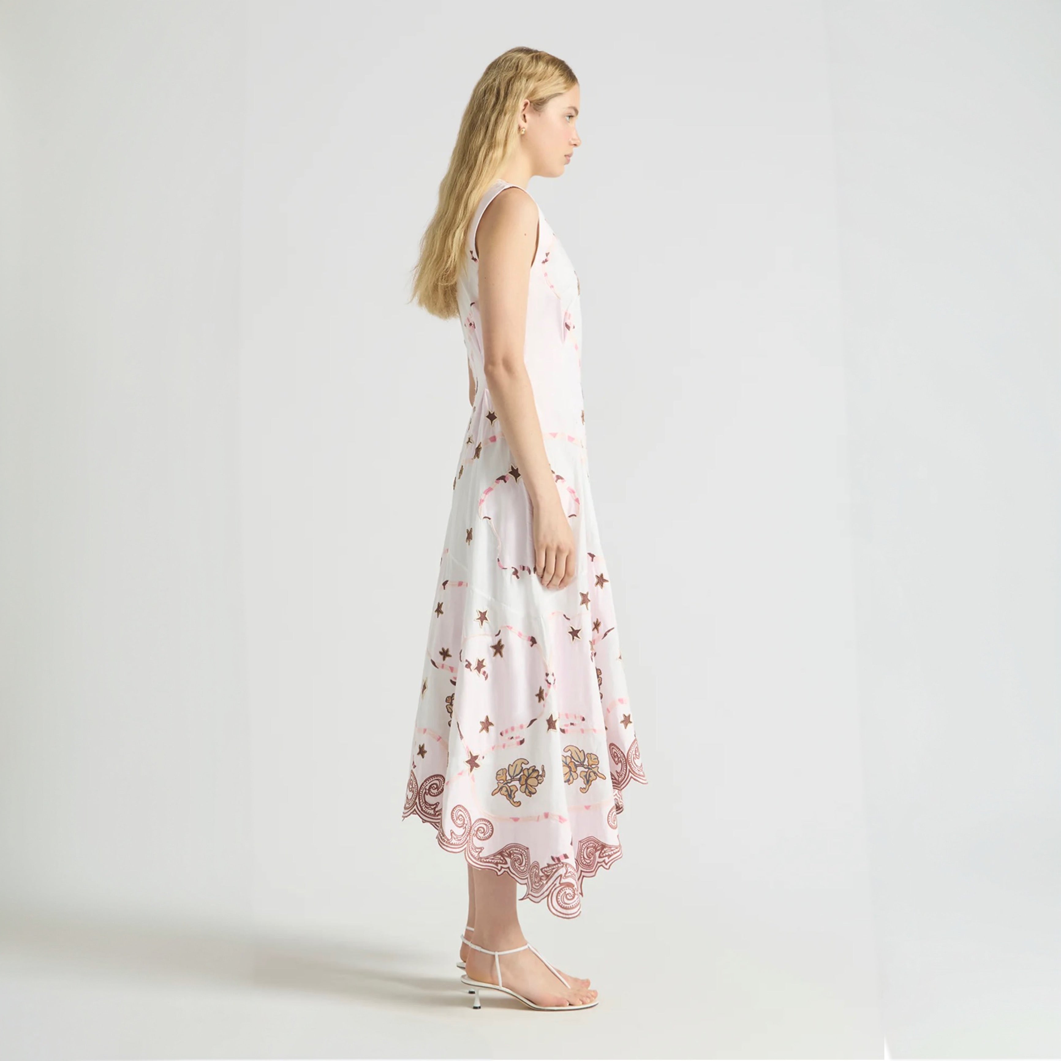 Antipodean Take It Easy Handkerchief Hem Dress - Rosewater