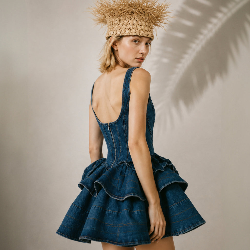 AKNVAS - The Devyn Saxe dress - Denim