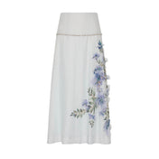 Antipodean Bisous Flower Yoke Skirt – Sapphire Midi Skirt