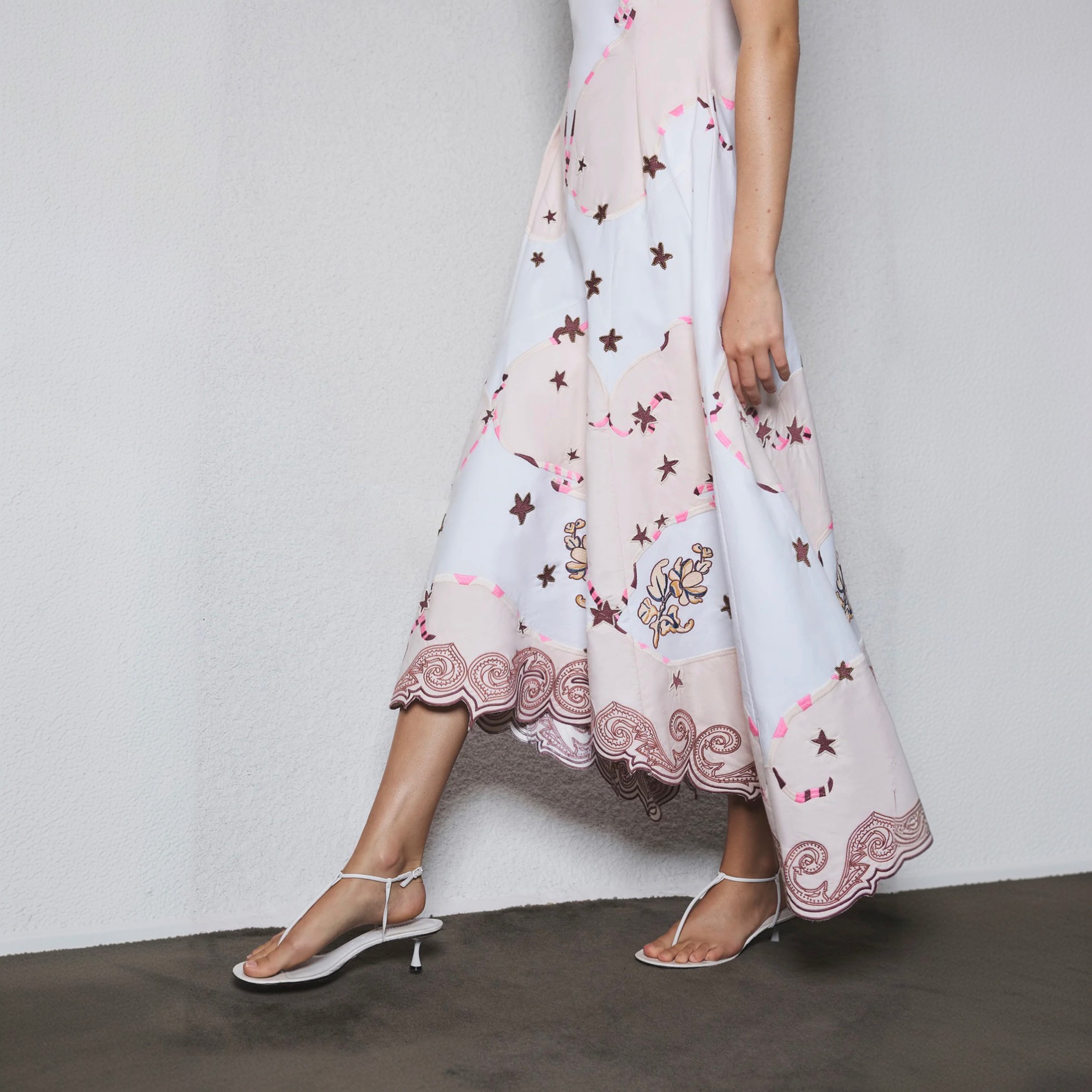 Antipodean Take It Easy Handkerchief Hem Dress - Rosewater