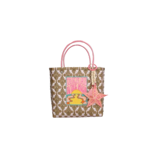 MERCEDES SALAZAR Take me to the Moon Handbag Small Bronze/Pink