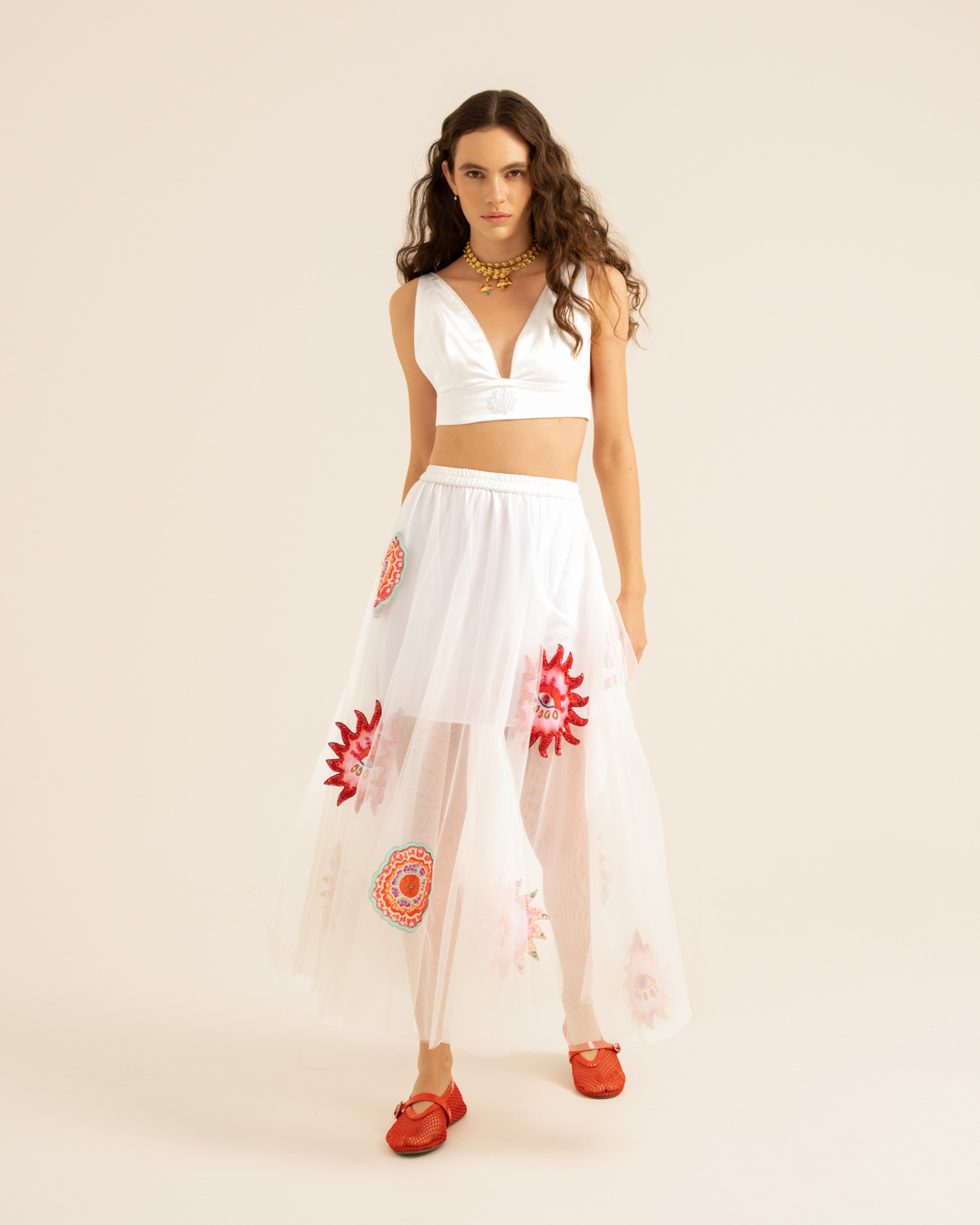 Mirage White Tulle Skirt