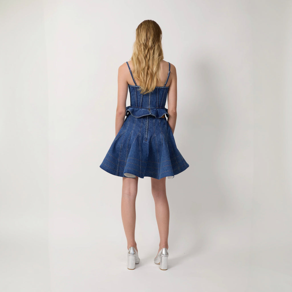 Aknvas - Kalle Denim Godet Skirt