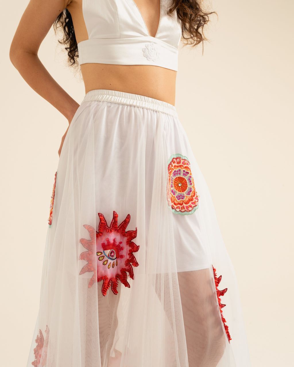 Mirage White Tulle Skirt