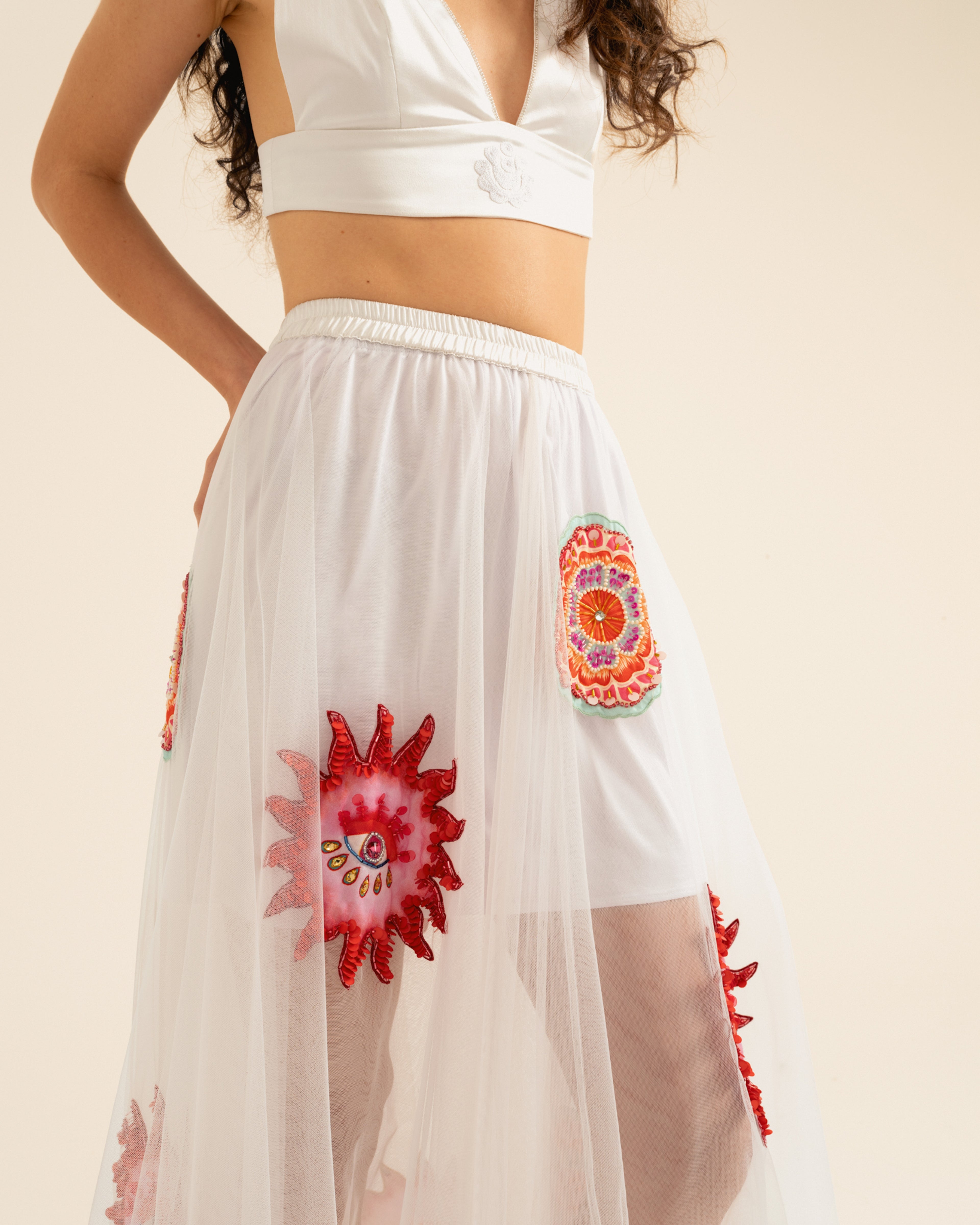 Mirage White Tulle Skirt