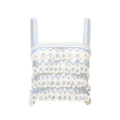 My Beachy Side Fleur Hand-Crocheted Top | Baby Blue