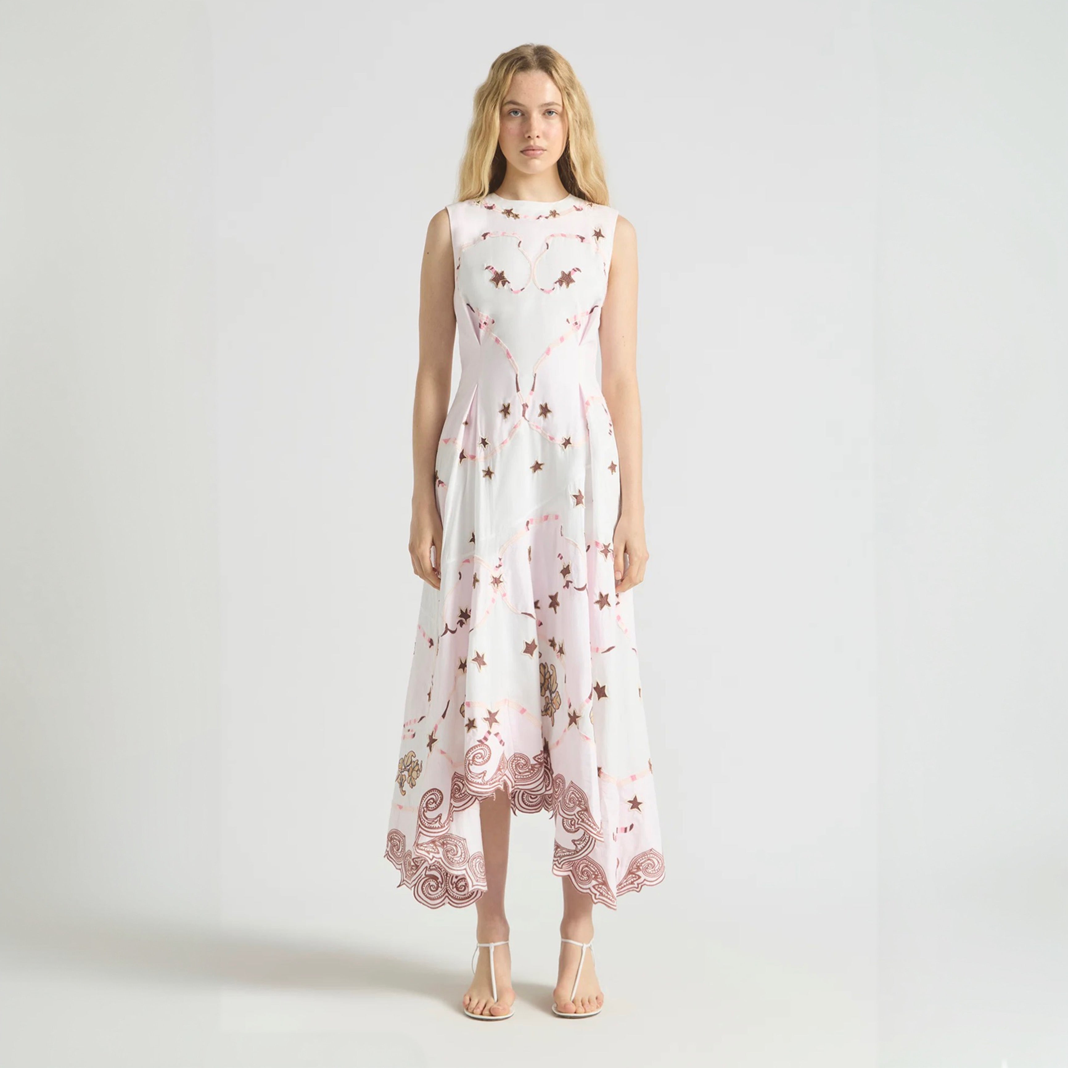 Antipodean Take It Easy Handkerchief Hem Dress - Rosewater