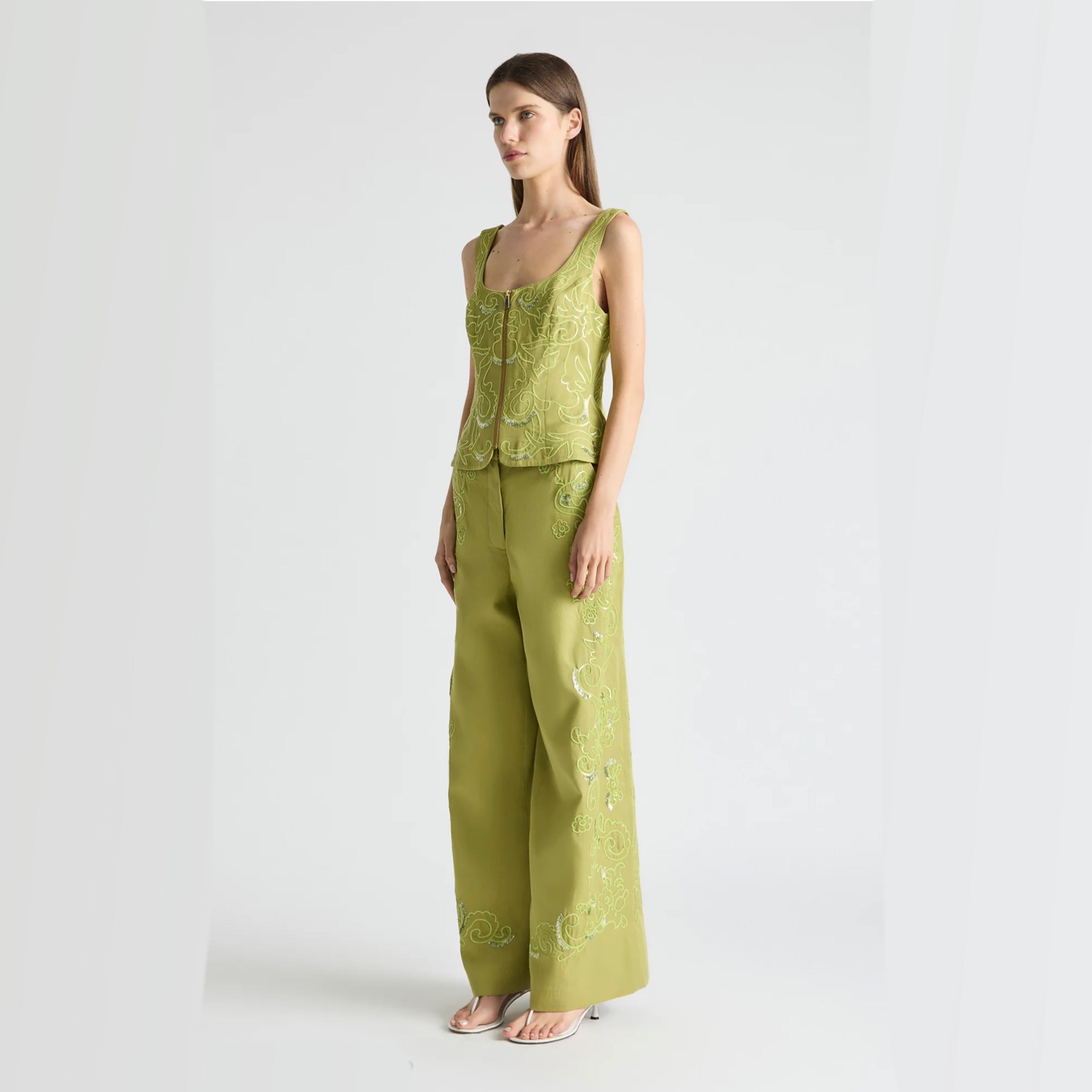Antipodean - Oasis Body Top with Zip - Citron