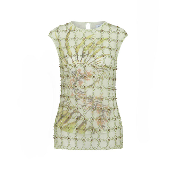 Antipodean Free Fall Cap Sleeve Tank Top - Porcelain