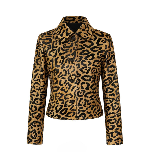 ZUT The Comodore Jacket | Leopard Print Pony Hair Jacket