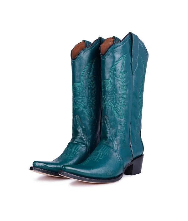 Jornada Green Cowboy Boots – Montserrat Messeguer