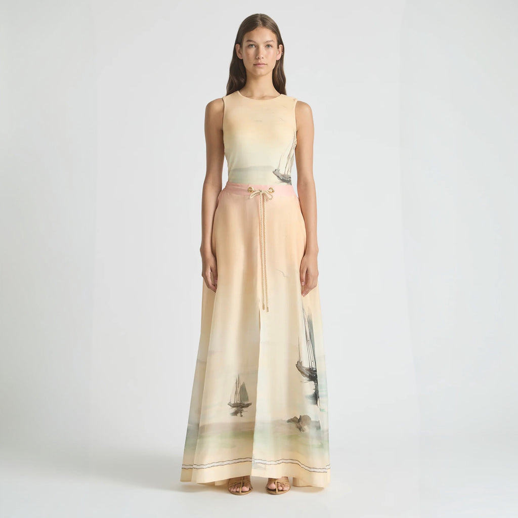 Antipodean Deep Water Parachute Maxi Skirt – Sunset
