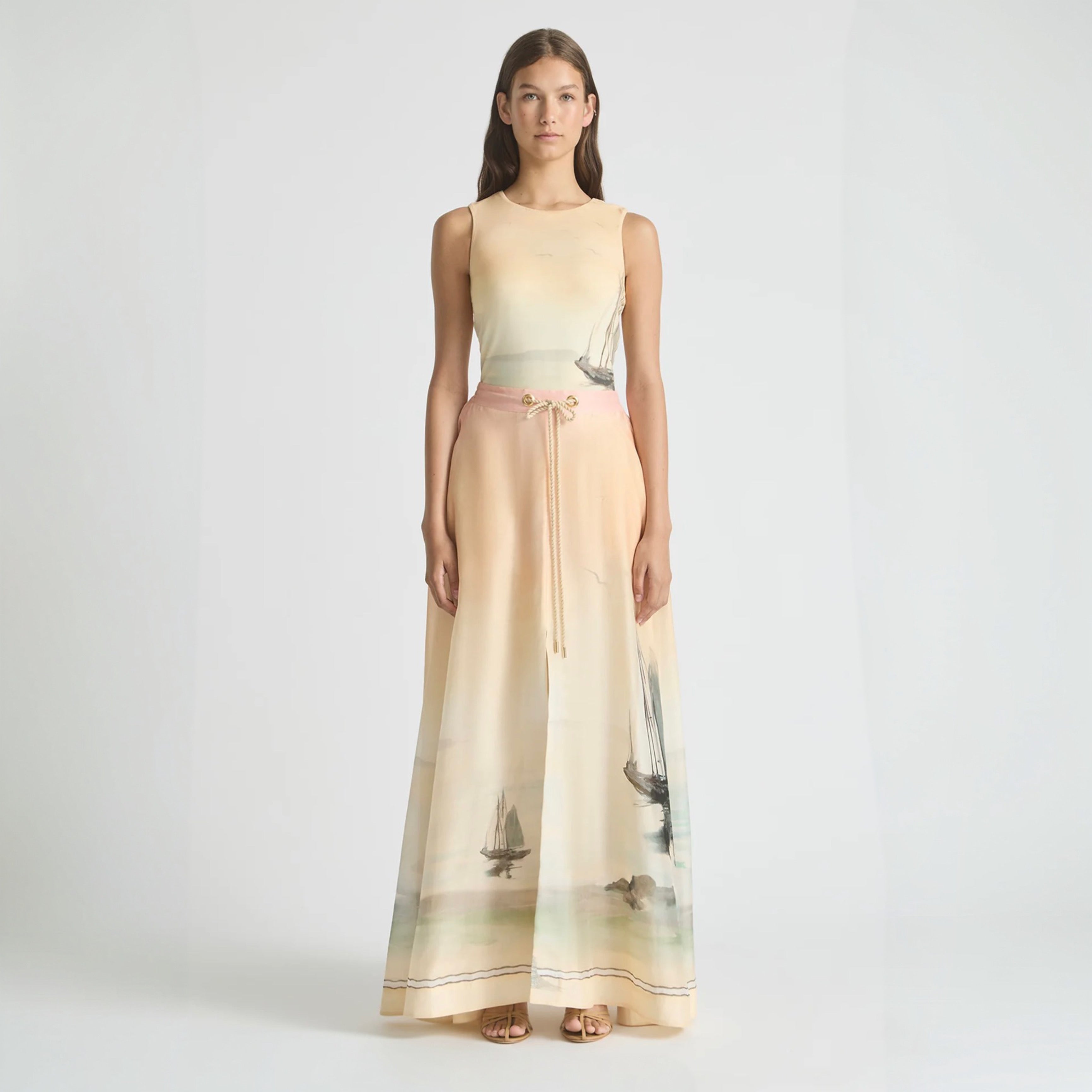 Antipodean Deep Water Parachute Maxi Skirt – Sunset