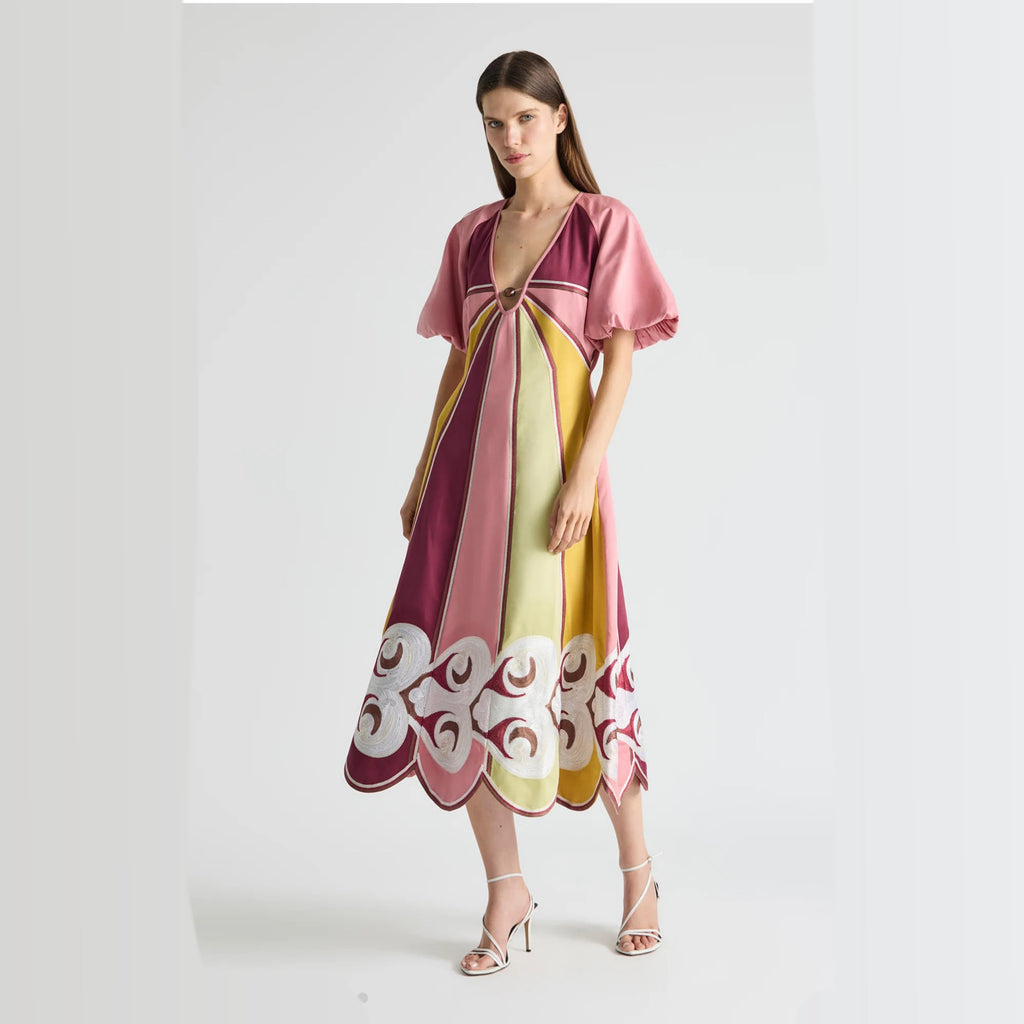Antipodean - Twin Rivers Curve Panel Maxi Dress