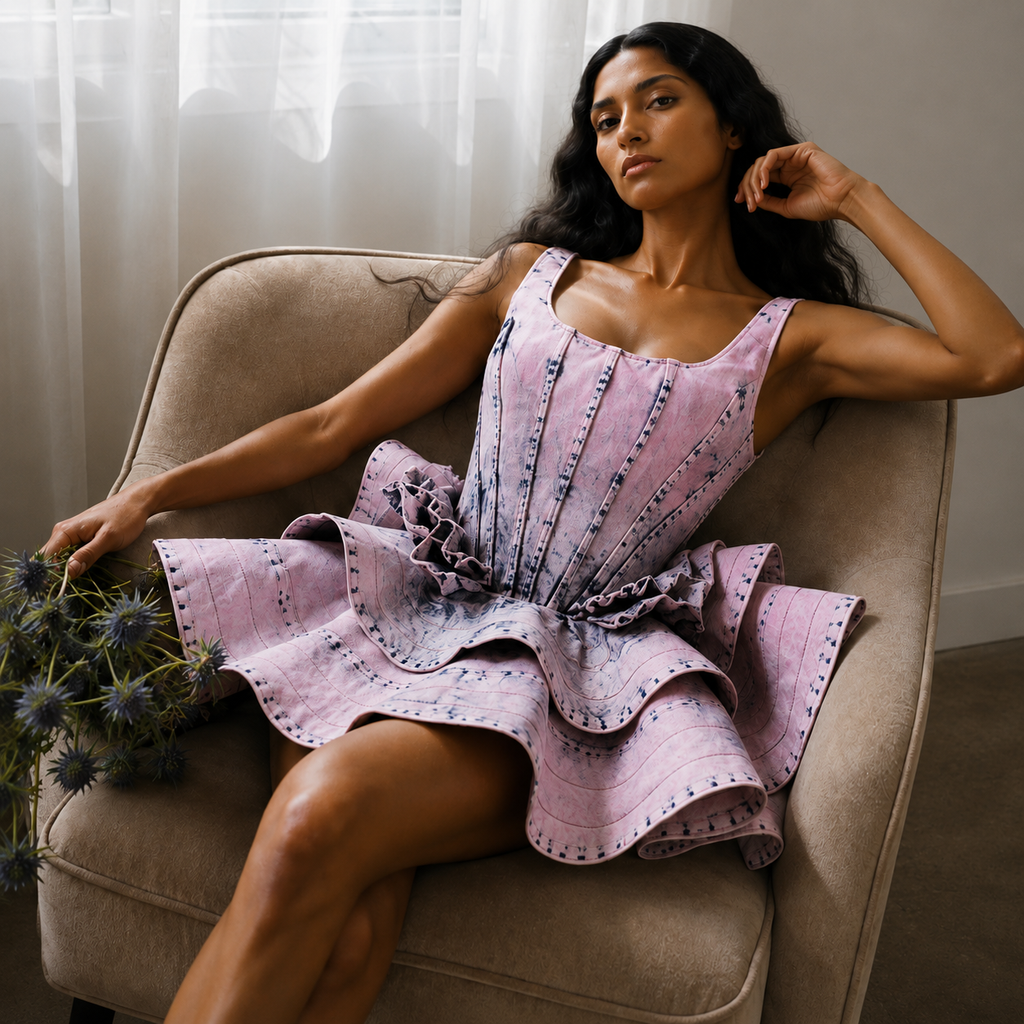AKNVAS - The Kaitlyn dress in stone pink