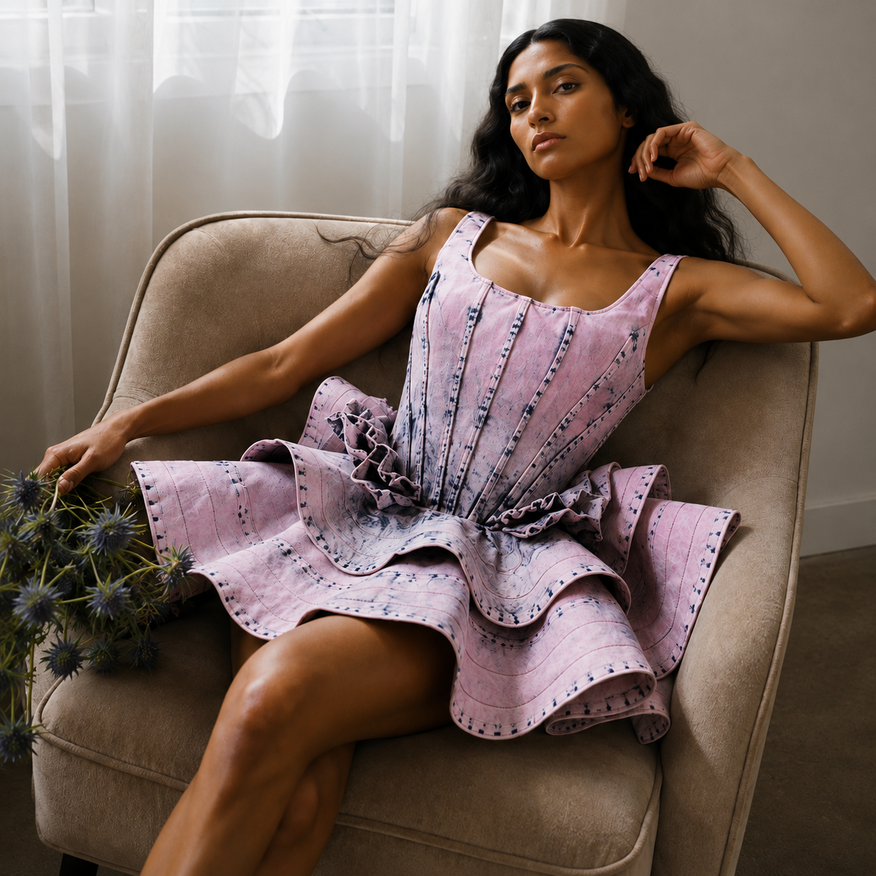 AKNVAS - The Kaitlyn dress in stone pink
