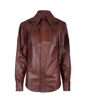 Alacran chocolate fringed shirt – Montserrat Messeguer