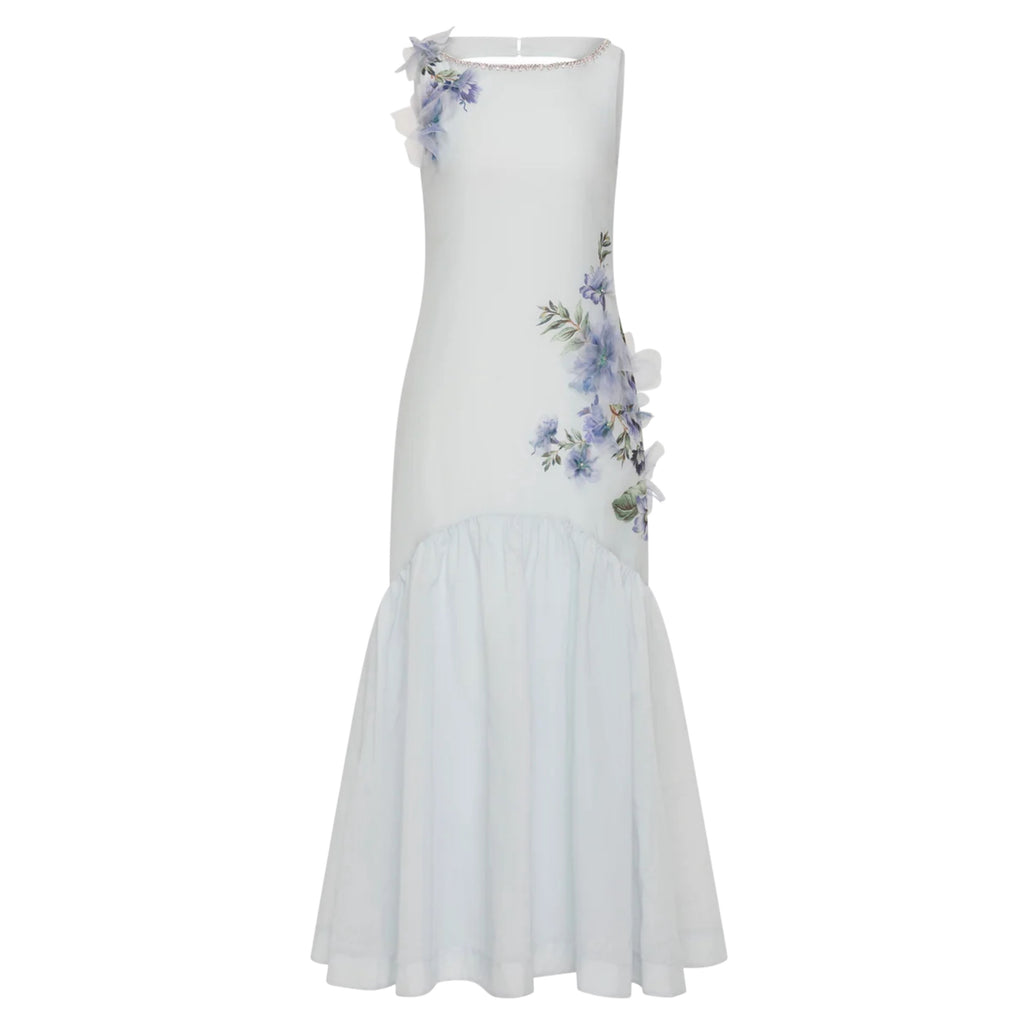 Antipodean Bisous Open Back Boat Neck Dress – Sapphire