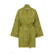 Antipodean - Embroidered Robe Dress - Citron