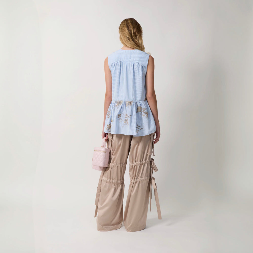 Aknvas - The Odin Trousers in Taupe Satin