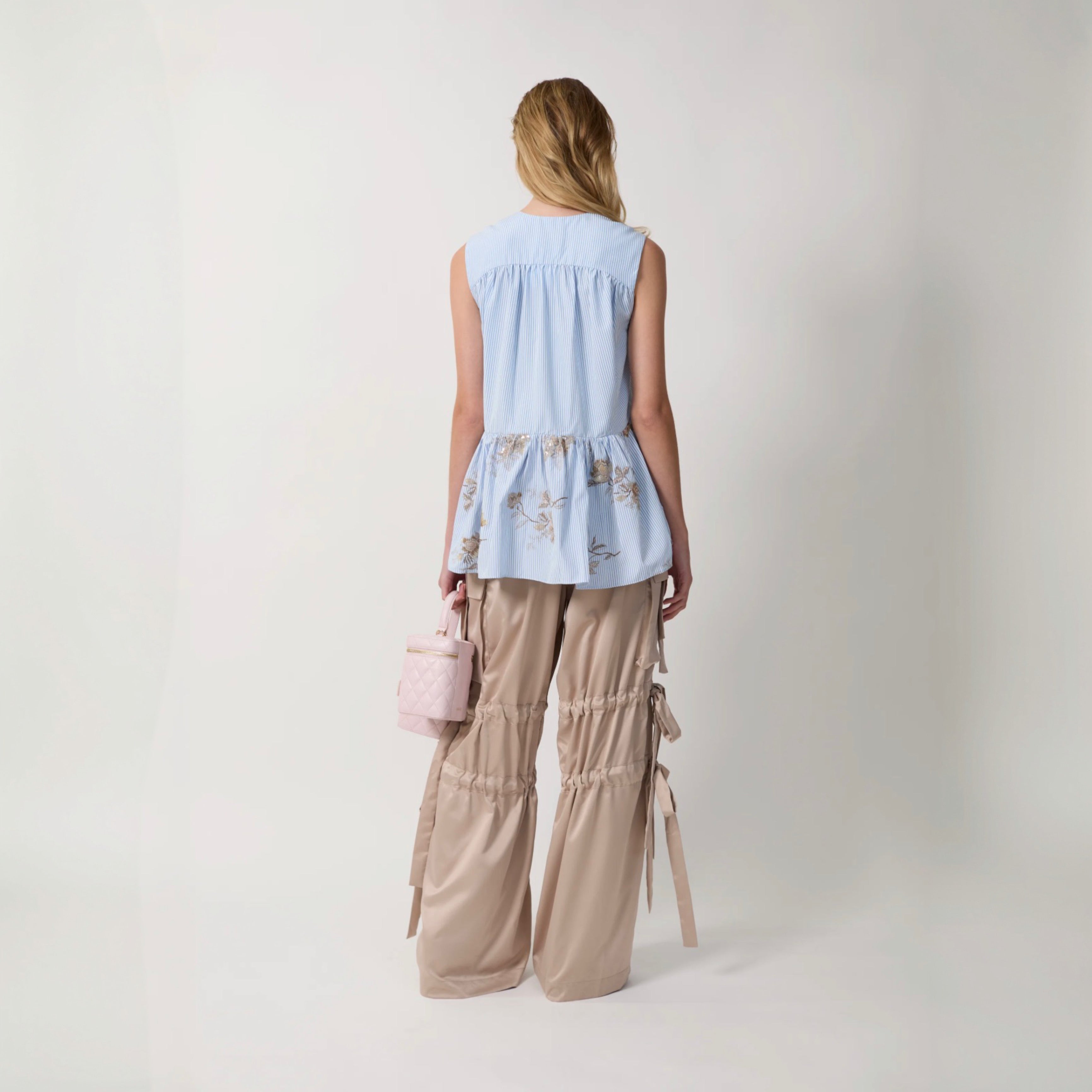 Aknvas - The Odin Trousers in Taupe Satin