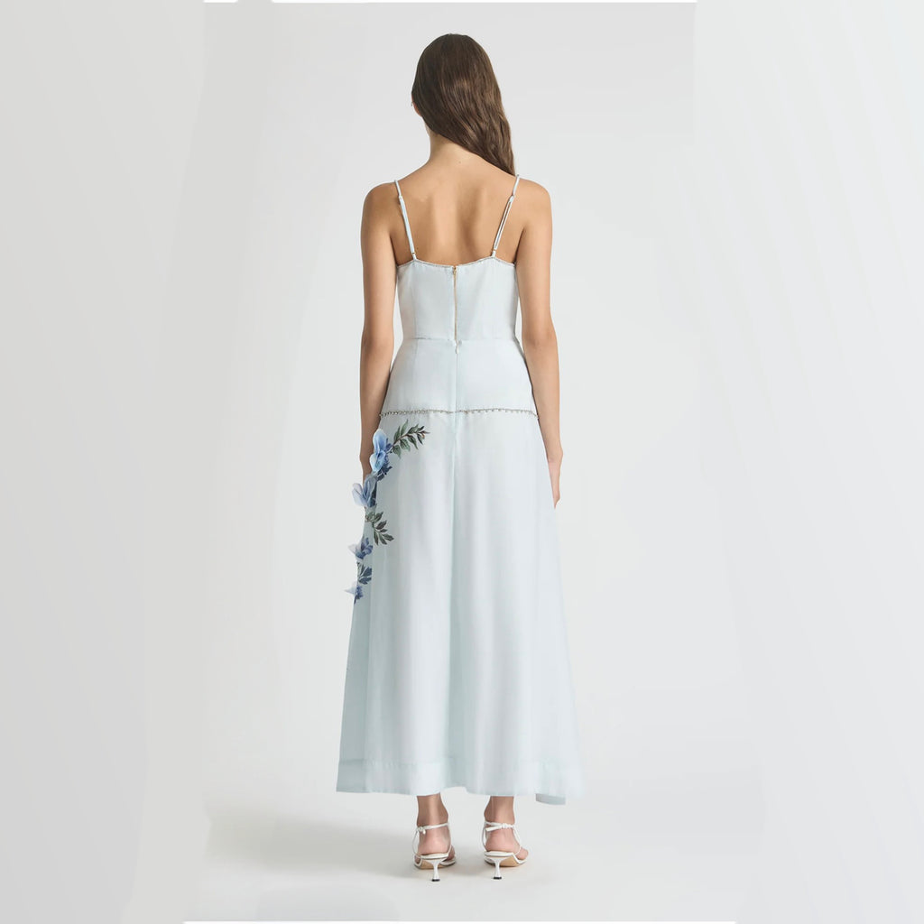 Antipodean Bisous Flower Yoke Skirt – Sapphire Midi Skirt