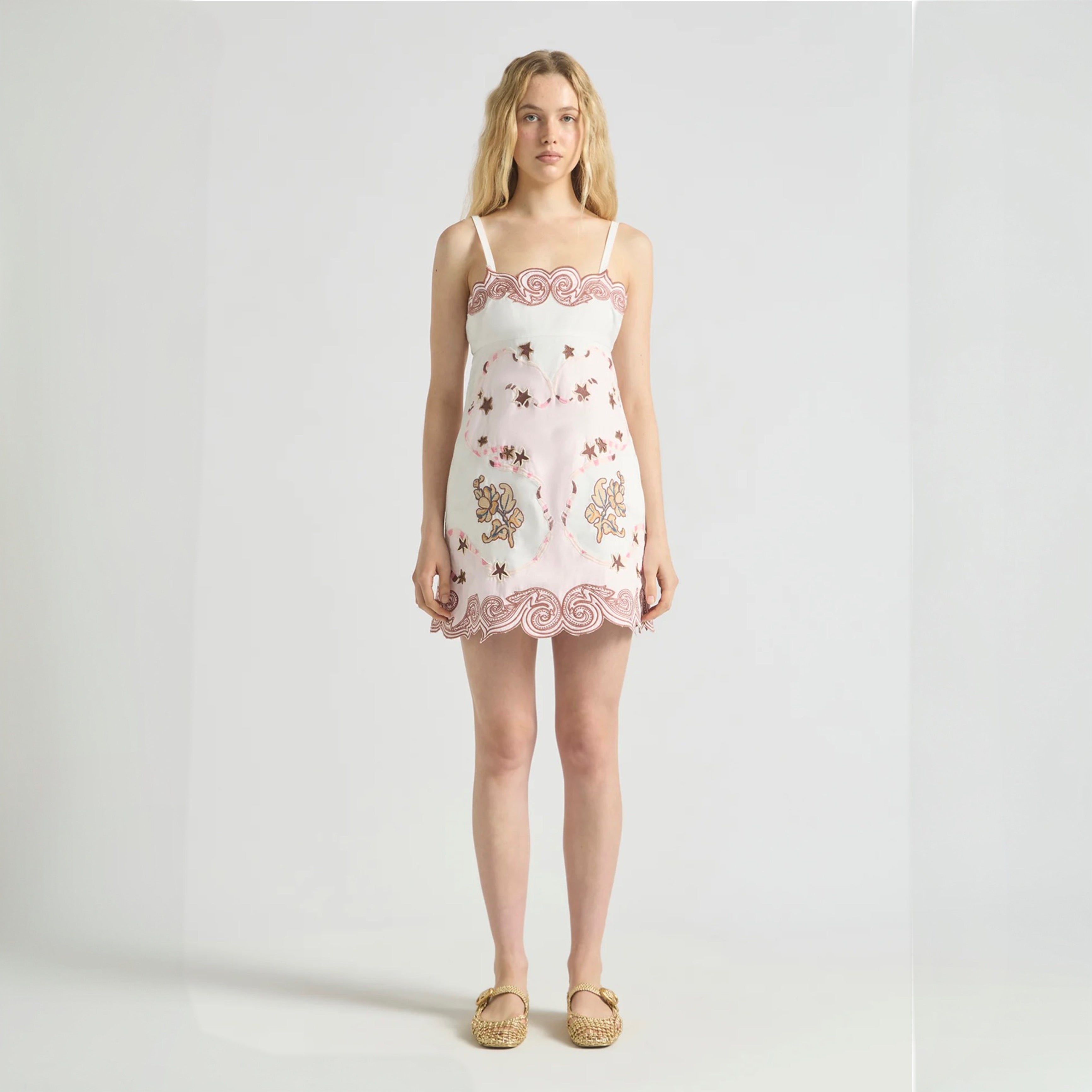 Antipodean Take It Easy Mini Dress - Rosewater
