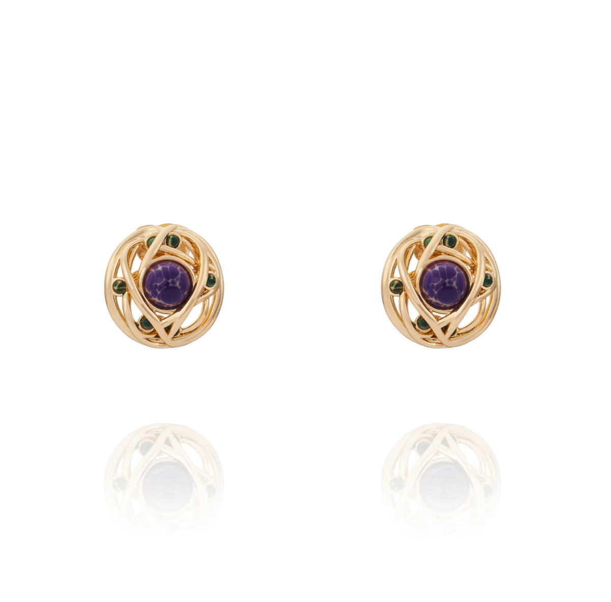 Galeria Stud Earrings Amethyst