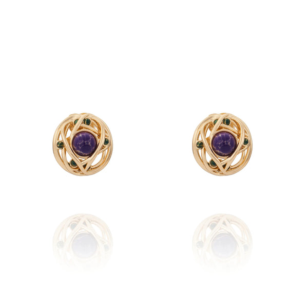 Galeria Stud Earrings Amethyst